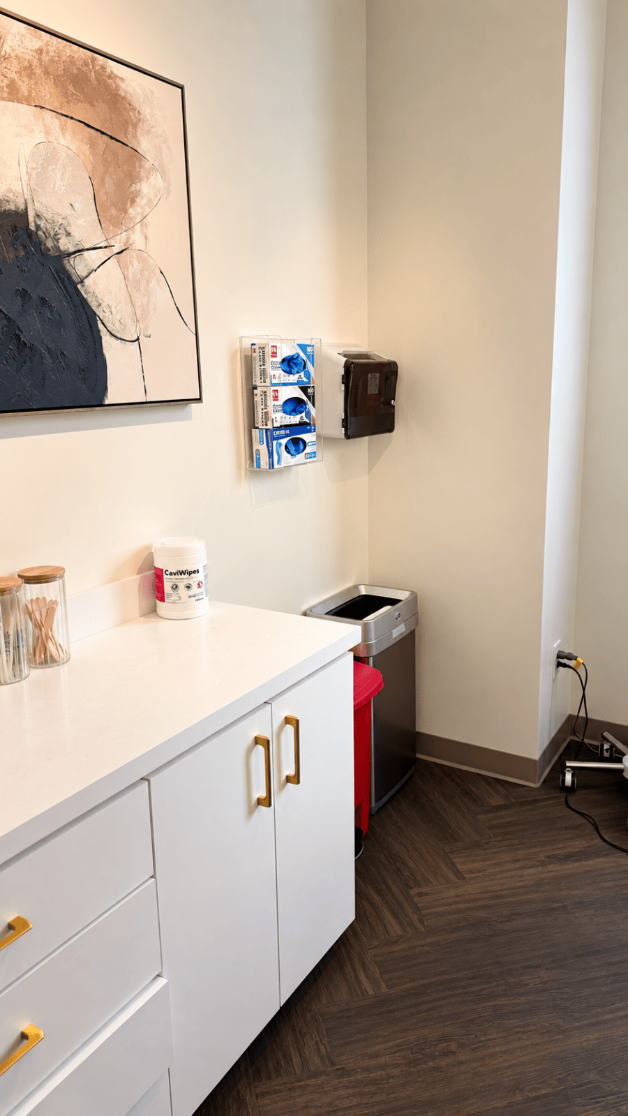 Clean, modern exam room